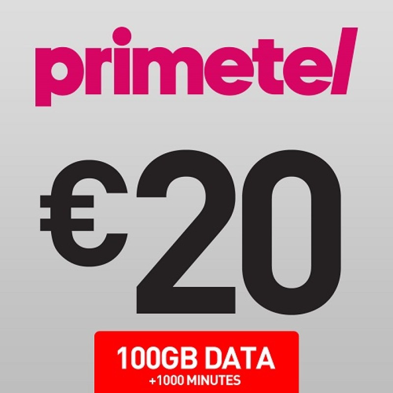Primetel Data 100GB +1000min +1000sms