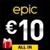 Epic All In 10 500min/500sms/50GB + 2Euros + Free Sim Pack